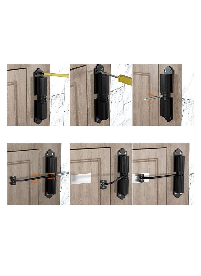 Automatic Hydraulic Door Closure Heavy Duty Gate Closer for Interior Exterior Safety Spring Loaded Door Closer Overhead Fire with Adjusting Rod And Screws