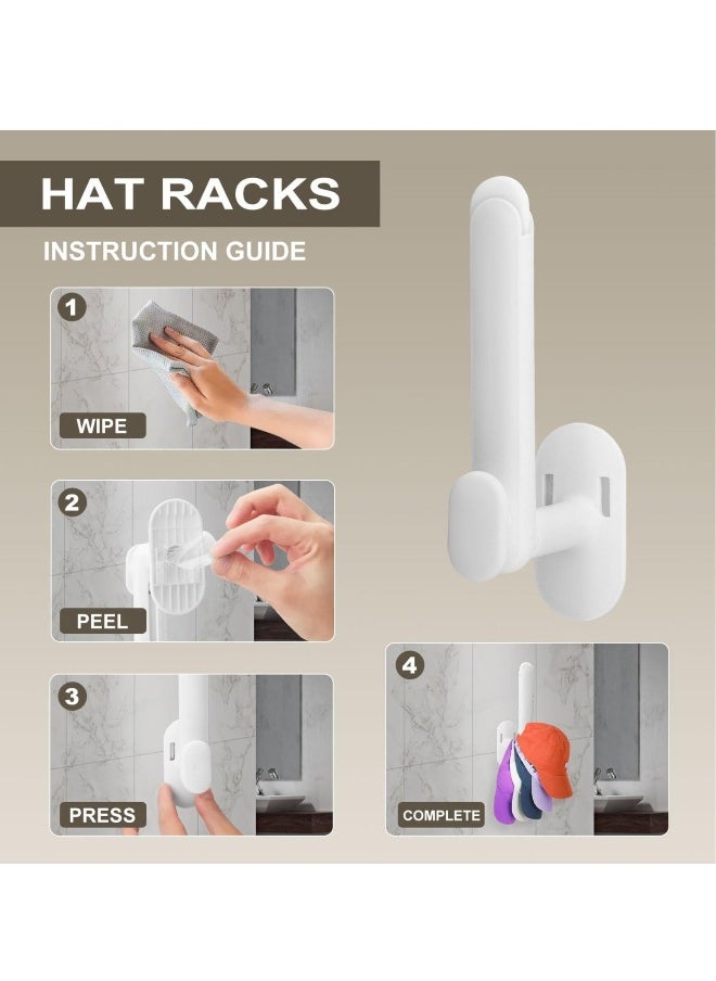 Hat Organizer for Baseball Caps, 2Pcs Metal Retractable Hat Rack for Baseball Caps,Hat Holder Organizer,  Hat Hooks Can Hold More Than 15 Hats