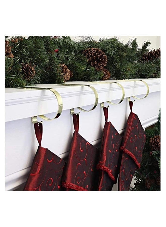 Stainless Steel Hooks, 6Pcs Long Handle Closet Racks, Cabinet Rack Hooks, Home Decor Hooks, Stocking Hangers, Decoration Supplies for Home Office Mantle Fireplace