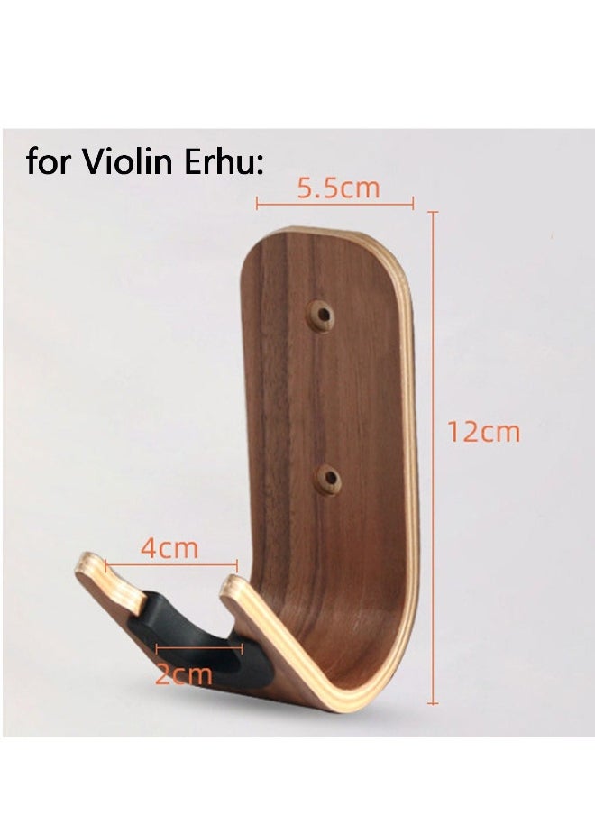 Wall Mount Violin or Erhu Hanger Rack - Easy Install Shelf for Violin, Erhu, Instrument Accessories - Secure Hanging Display for Home and Studio Use (Violin, Erhu)