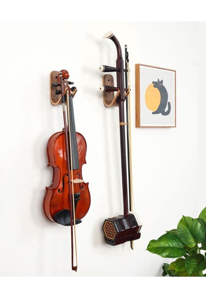 Wall Mount Violin or Erhu Hanger Rack - Easy Install Shelf for Violin, Erhu, Instrument Accessories - Secure Hanging Display for Home and Studio Use (Violin, Erhu)