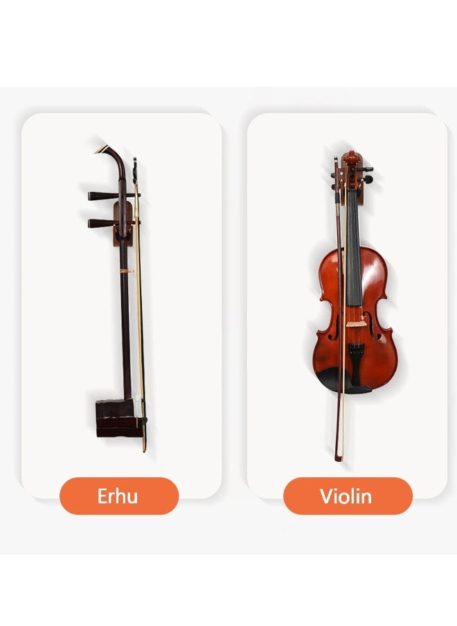 Wall Mount Violin or Erhu Hanger Rack - Easy Install Shelf for Violin, Erhu, Instrument Accessories - Secure Hanging Display for Home and Studio Use (Violin, Erhu)