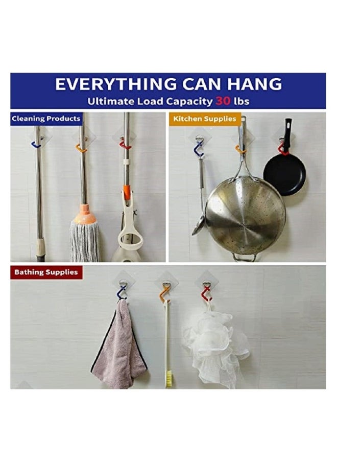 Mop and Broom Holder Wall Mount Broom Gripper Holds Self Adhesive No Drilling Super Anti-Slip Wall Mount Tool Racks Stainless Steel Mop and Broom Hooks Organizer