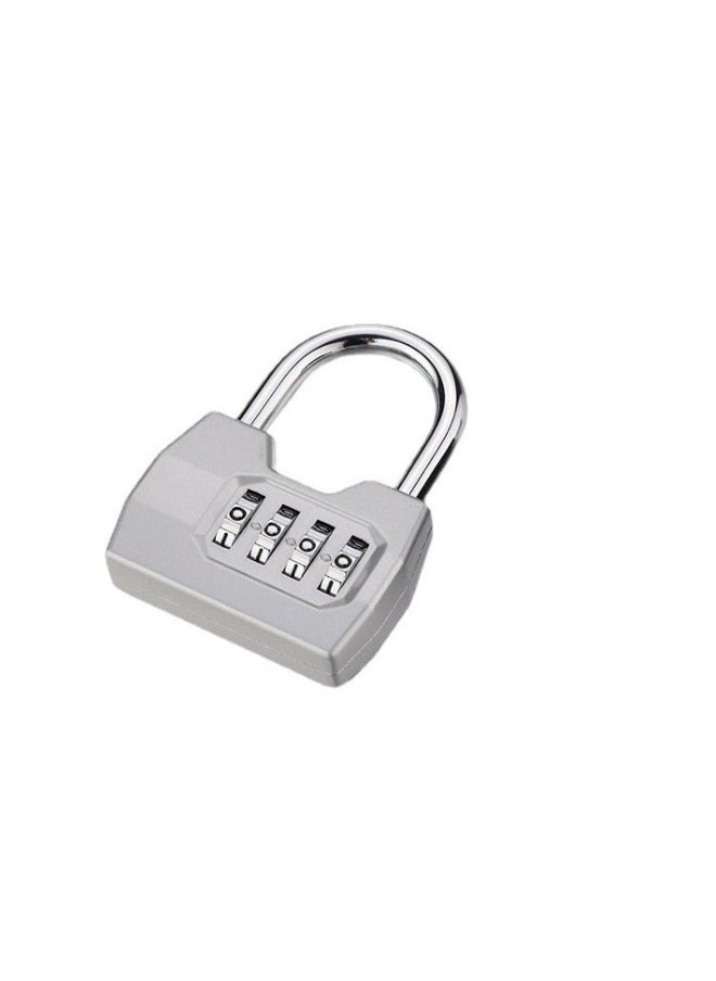 4 Digit Combination Lock Outdoor, Heavy Duty Locker Lock, Combination Lock for Locker, Waterproof Combo Lock for Gym Locker, Hasp Storage, Shed, Fence, Gate, Silver