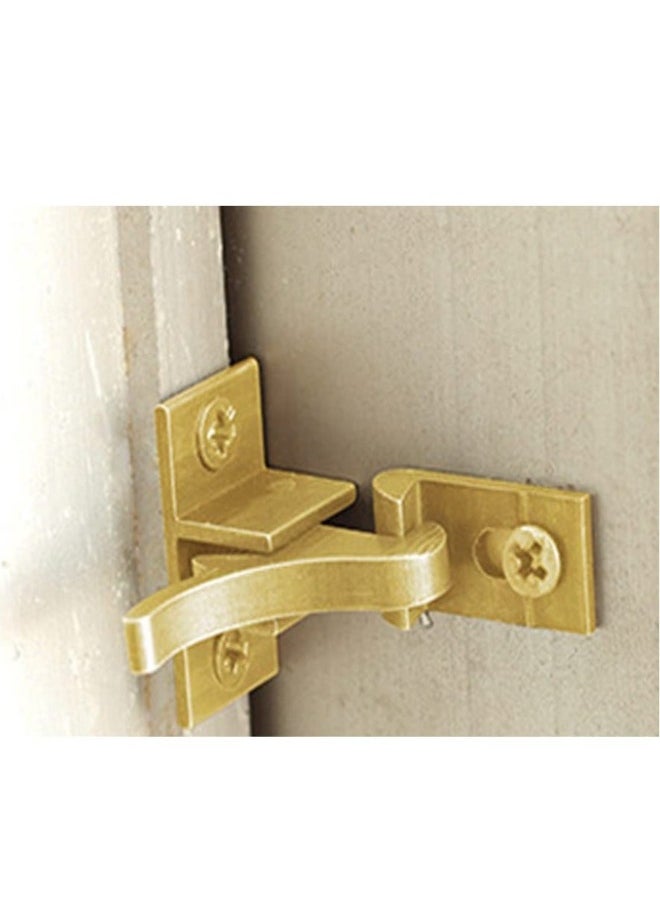 Heavy Duty Brass Elbow Latch Catch for Cabinets Windows and Doors 4 Pack with Mounting Screws Ideal for Home and Office Use