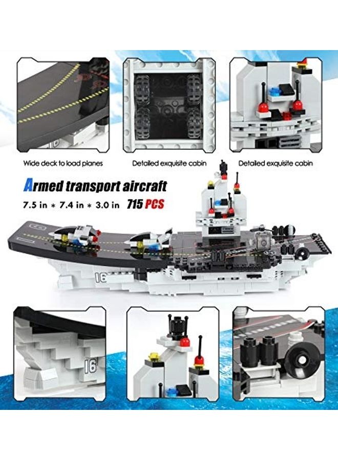 788125934515 1320-Piece Air Craft Carrier Fleet Building Set 8_years