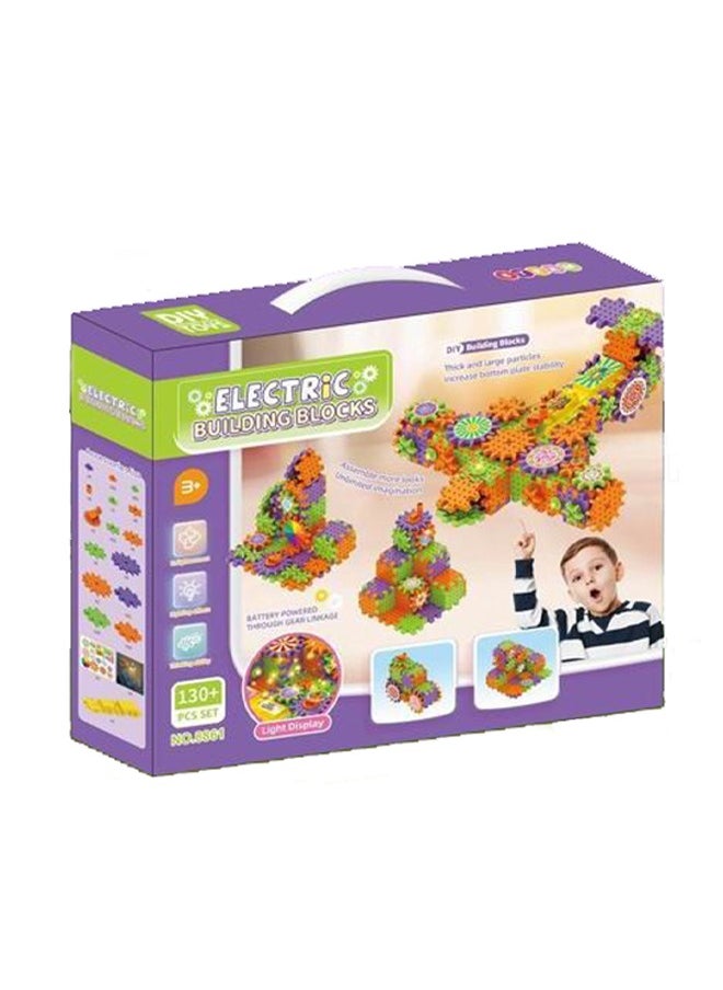 130-Pieces Electric Building Blocks Gear Toys Educational Toddler Toy Kit Construction Toys，Electric Gears toys 130Pcs Deluxe Building Set Ages 3+ Preschool Building Sets, Gears Toys for Kids,Gifts