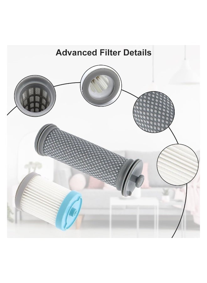 Cordless Vacuum Filter Replacement Kit for Tineco A10/ A11 Hero A10/A11 Master and for PURE ONE S11 for PWRHERO11 Snap Cordless Vacuum Cleaner 4 Pre Filters 2 HEPA Filter