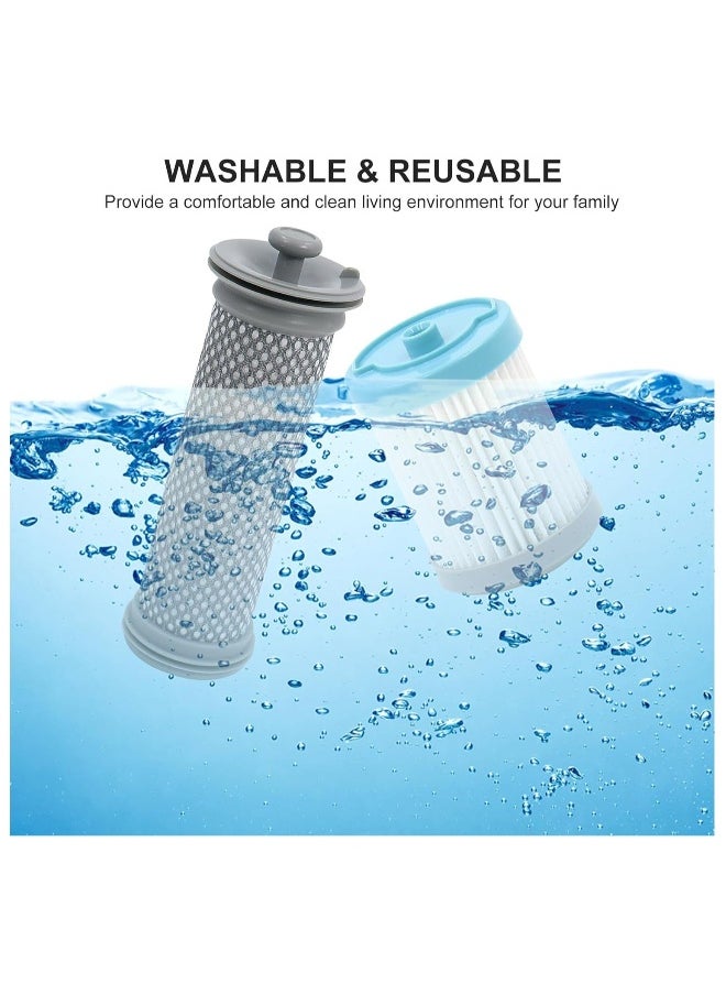 Cordless Vacuum Filter Replacement Kit for Tineco A10/ A11 Hero A10/A11 Master and for PURE ONE S11 for PWRHERO11 Snap Cordless Vacuum Cleaner 4 Pre Filters 2 HEPA Filter