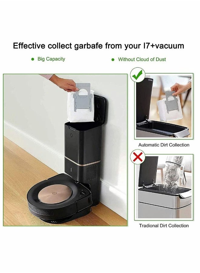 3 Pack Sweeping Accessories Dust Bag, Compatible for IRobot Roomba i6 i3 E5 E6 S9 Sweeping Robot Accessories, Vacuum Clean Base Automatic Dirt Disposal Bags, Vacuum Bag