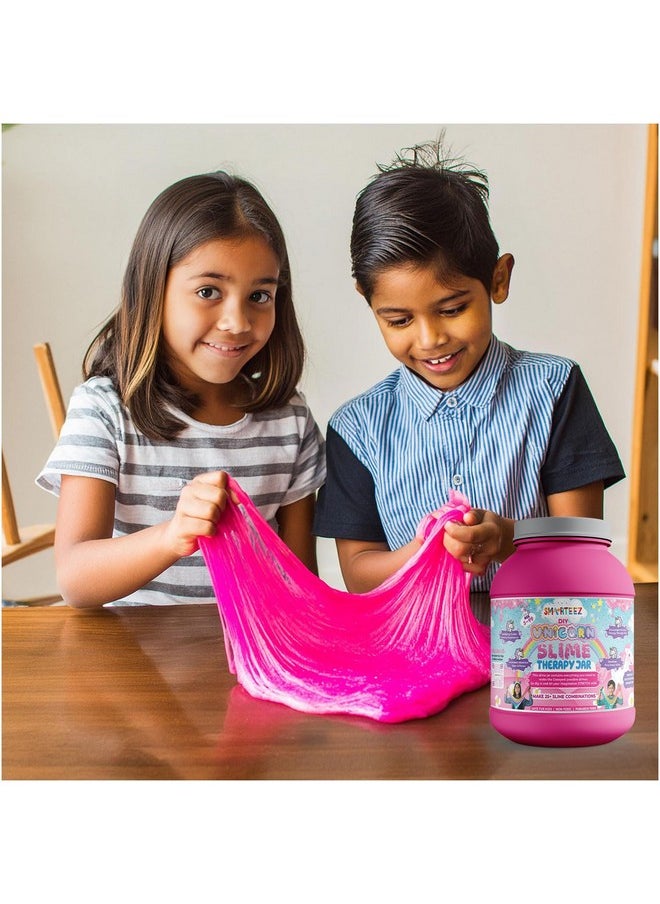 Unicorn Slime Therapy Jar | Unicorn Slime Kit | Slime Making Kit | 25+ Slime Batches | Glow In Dark Slime | Metallic Slime | Cloud Slime | Non Toxic | Safe | Kid Friendly | Jelly Putty Toys