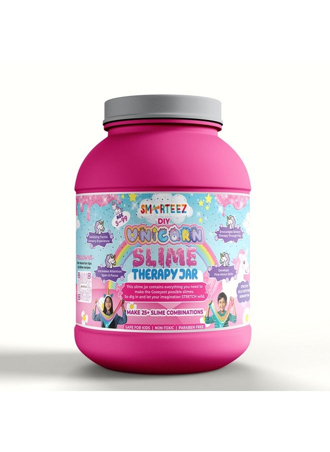 Unicorn Slime Therapy Jar | Unicorn Slime Kit | Slime Making Kit | 25+ Slime Batches | Glow In Dark Slime | Metallic Slime | Cloud Slime | Non Toxic | Safe | Kid Friendly | Jelly Putty Toys