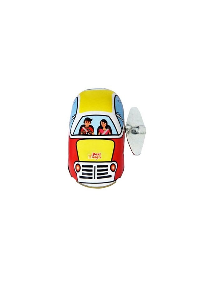 Classic Metal Windup Car - Vintage Antique | Collectible Clockwork Toys For Kids | Fire Car Model Tin Toy | Hobbies | Made In India | Fun & Therapeutic | Gift For Kids