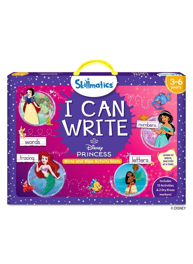 Preschool Learning Activity - I Can Write Disney Princess, Educational Game For Kids, Toddlers, Preschoolers Who Love Toys, Art & Craft Activities, Gift For Girls And Boys Ages 3, 4, 5, 6