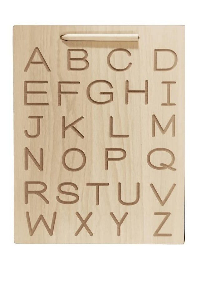 Dgcrayons Wooden Combo 2 In 1 Both Side Capital & Small Alphabets And Hindi Consonant & Vowels With Matra Set Of 2 Board Handwriting Practice Tracing Slate Board With Dummy Pencil For Boys, Girls