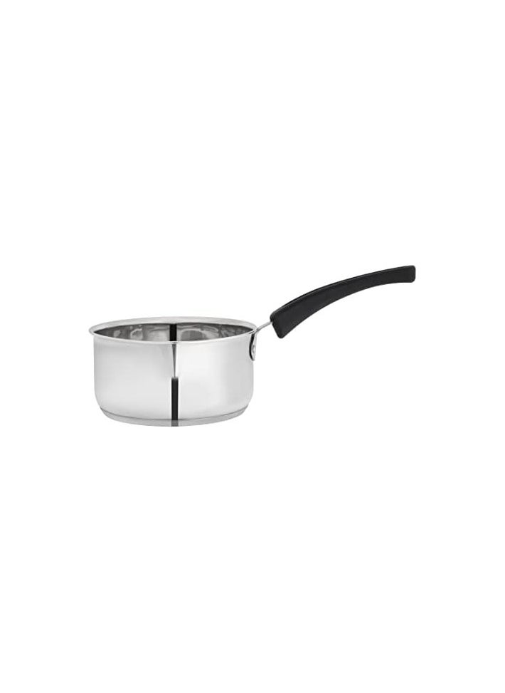 14cm Stainless Steel Saucepan, Induction Base, Stainless Steel Kitchen Cookware Heavy gauge Tri ply Base Saucepan with Pouring Spout & Comfortable Handle, Multicolor