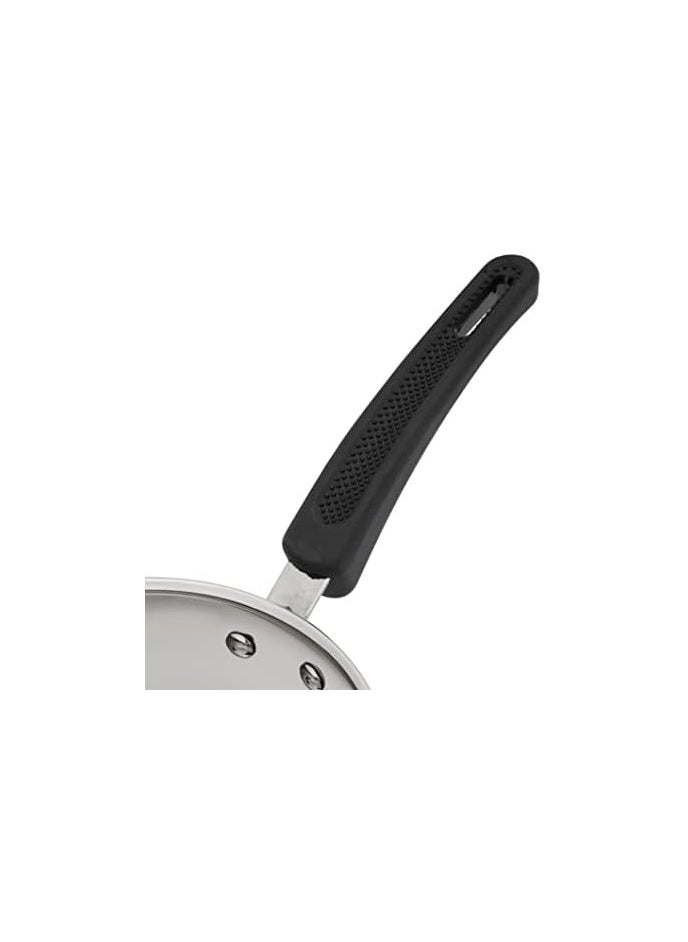 14cm Stainless Steel Saucepan, Induction Base, Stainless Steel Kitchen Cookware Heavy gauge Tri ply Base Saucepan with Pouring Spout & Comfortable Handle, Multicolor