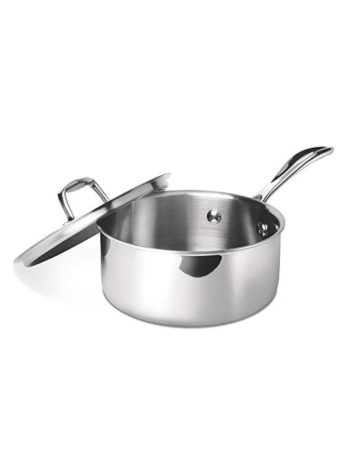 Stainless Steel Sauce Pan with Lid, 18 cm / 2.2 Litre