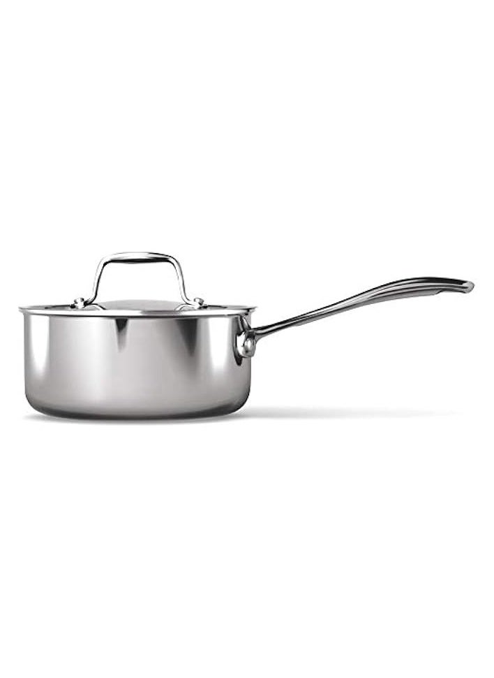 Stainless Steel Sauce Pan with Lid, 18 cm / 2.2 Litre