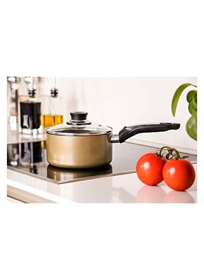 18 Cm Sauce Pan 2 Piece, Beige