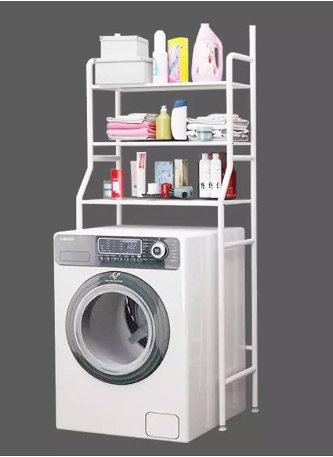 3 Layer Shelf Bathroom Space Saver Over The Washing Machine Rack Storage Accessories And Tower Shelf Organizer White Colour