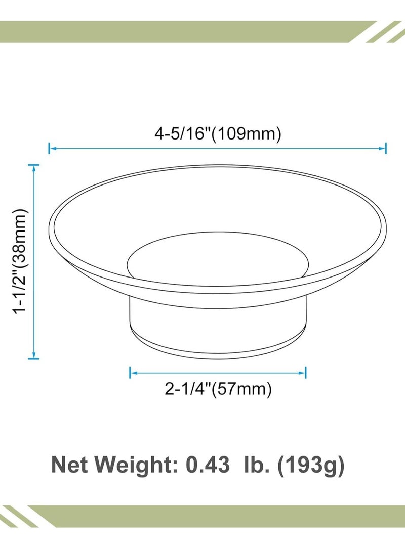 4 Pack Glass Soap Dish, Round Design, Keeps Soap Dry and Hygienic, Easy Clean Bathroom Accessory