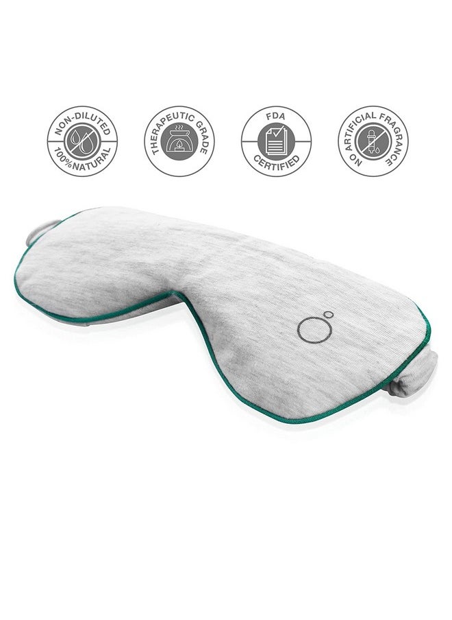 Cotton Sleep Easy Relaxing Travel Eye Mask With Mild Aroma Of Herbs And Essential Oils Light Grey