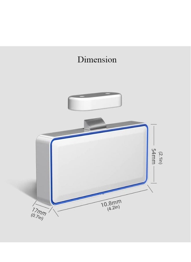 Keyless Cabinet Lock Set, Smart Electronic Hard Hidden No Drill RFID Card High Security Anti-Theft for Wooden Bookcase Wardrobes Bed Lockers Office File Drawers Home Company