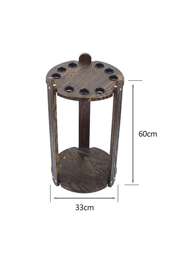 9-Pool Cue Rack  Stylish Round Billiard Stick Stand for Organized Storage