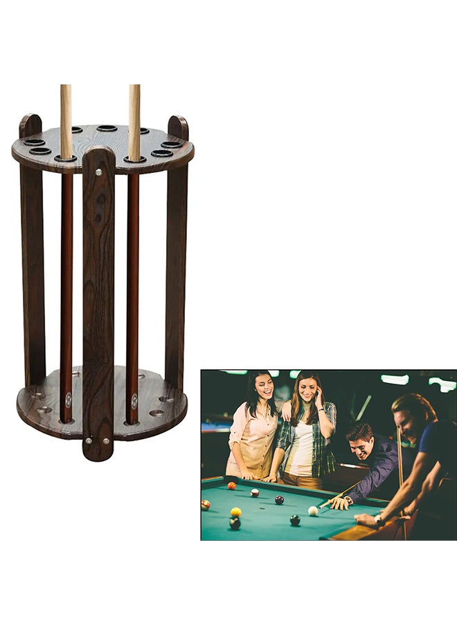 9-Pool Cue Rack  Stylish Round Billiard Stick Stand for Organized Storage