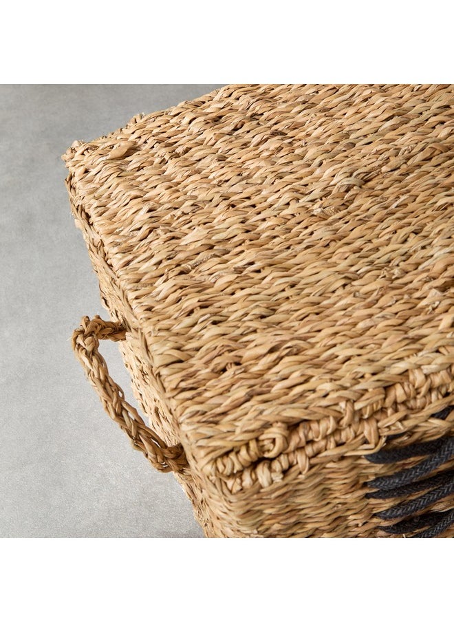 Naturaloom Stitch Rectangular Trunk with Iron Frame Inside 50 x 34 x 25 cm
