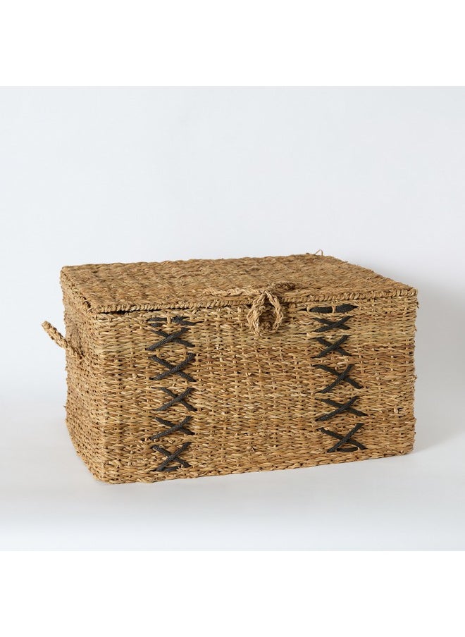 Naturaloom Stitch Rectangular Trunk with Iron Frame Inside 50 x 34 x 25 cm