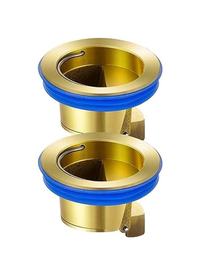 Deodorant Floor Drain Core, 2Pcs Toilet Floor Drain Deodorizing Core Tub Drain Stopper Backflow Preventer Sewer Core Anti-Odor Plug Strainer for Kitchen Bathroom (Brass)