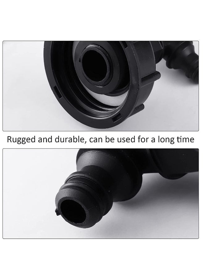 2PCS Water Tap, ¾ BSP Thread for Water Hose Connector,  Faucets for Kitchen and Garden Storage Bucket Black