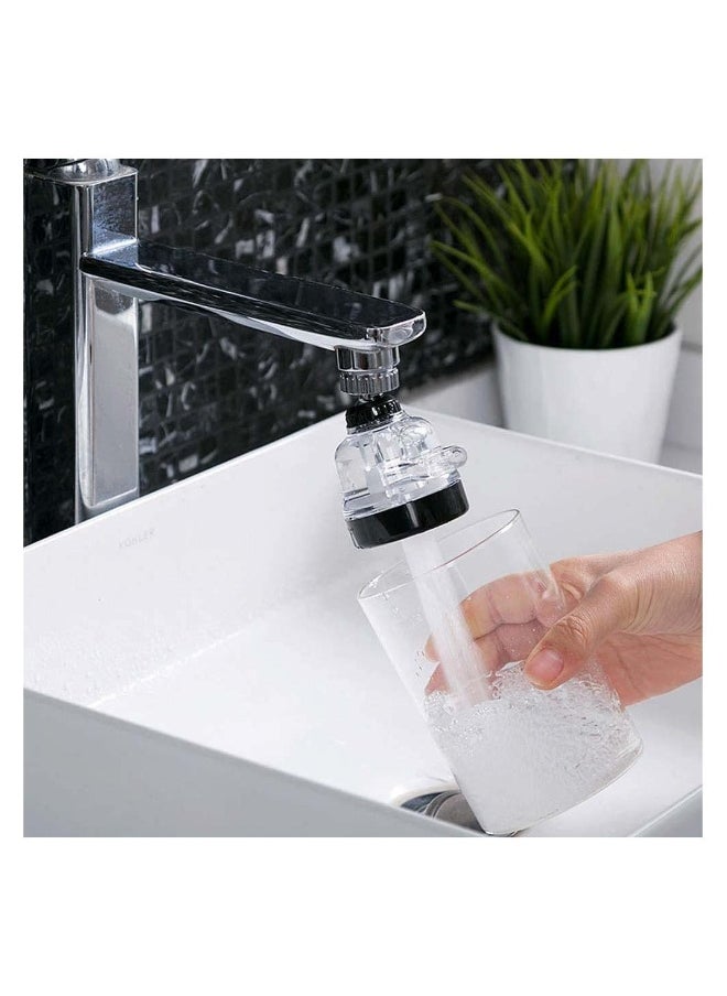 360°Swivel Faucet Tap Aerator Transparent Adjustable Water Saving Faucet Splash Proof Filter Booster 3 Modes are Adjustable Used in Bathroom Kitchen Washbasin 3Pcs