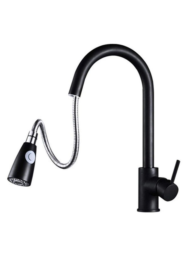 Kitchen Faucet Tap, Kitchen Pull Out Tap Faucet, Kitchen Sink Hot And Cold Water Faucet, Two-Way Sprayer, Single Handle Faucet, 360 Degree Rotating (Black)