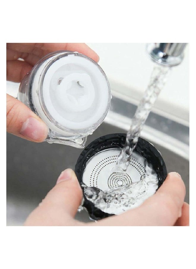 360°Swivel Faucet Tap Aerator Transparent Adjustable Water Saving Faucet Splash Proof Filter Booster 3 Modes are Adjustable Used in Bathroom Kitchen Washbasin 3Pcs