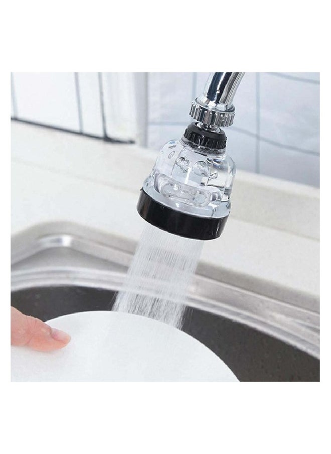 360°Swivel Faucet Tap Aerator Transparent Adjustable Water Saving Faucet Splash Proof Filter Booster 3 Modes are Adjustable Used in Bathroom Kitchen Washbasin 3Pcs