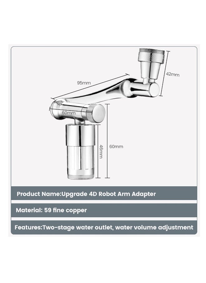 1440° Rotating Faucet Extender with LED Light, Universal Swivel Faucet Aerator Attachment for Kitchen and Bathroom Sinks, Adjustable Anti Splash Kitchen Tap