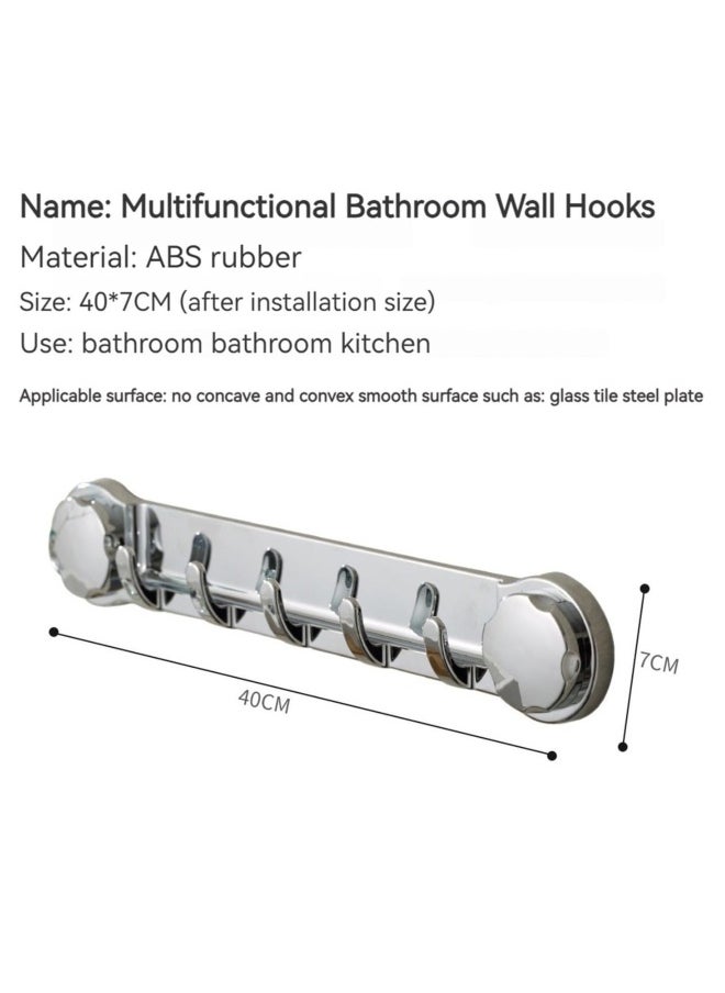 Multifunctional Bathroom Wall Hooks, Adhesive Towel Hooks, Shower Suction Cup Hooks, Bathroom Wall Storage, Bathroom Suction Cup Hooks, Bathroom Towel Hooks for Wall