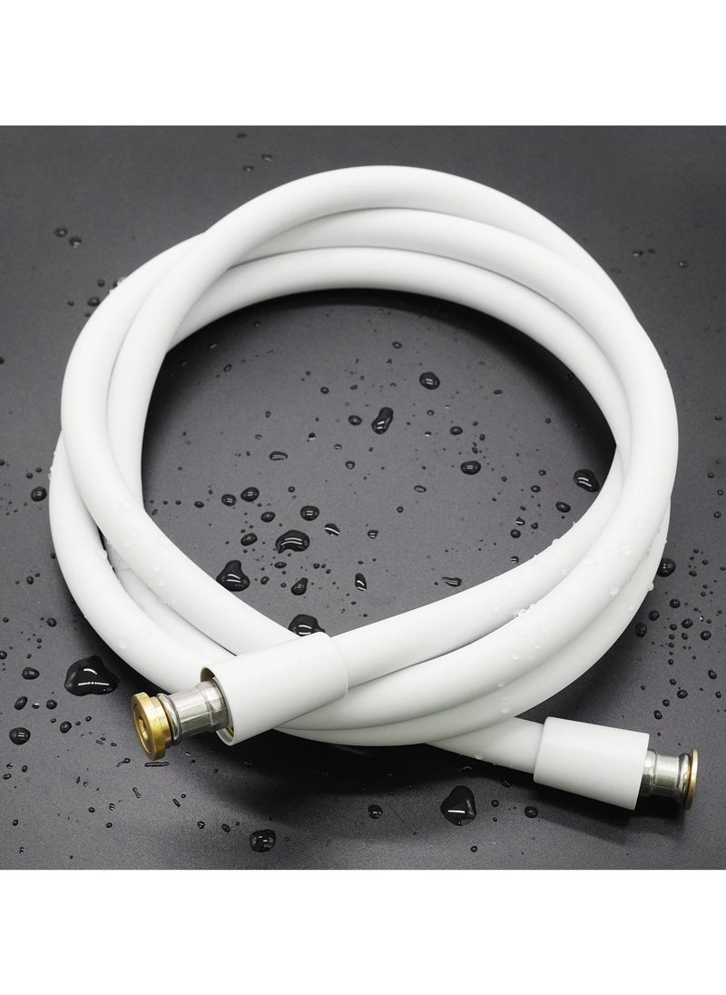 2 M Silicone Shower Hose Black Flexible Long Handheld Shower Head Tube Explosion-proof Bathroom Plumbing Pipe