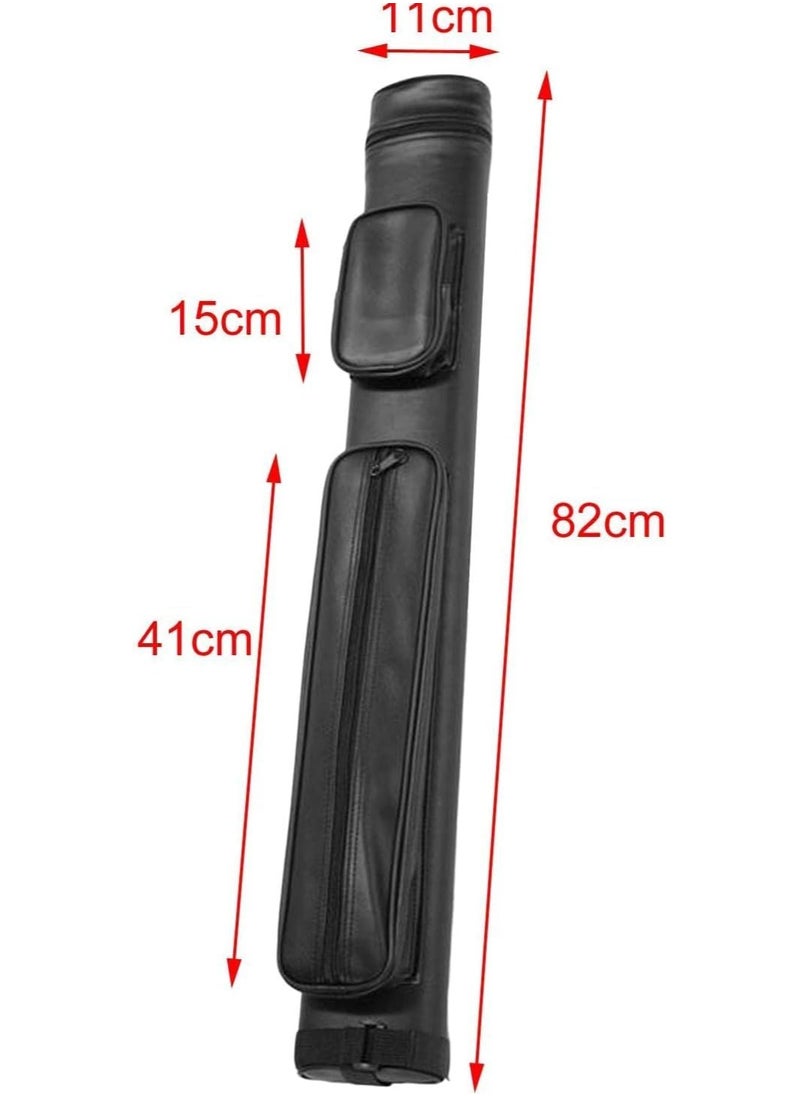 Billiard Pool Cue Bag 4 Holes Carrying Case Pouch for Billiard Stick Rod Black SC 2x4 Pool Cue Case