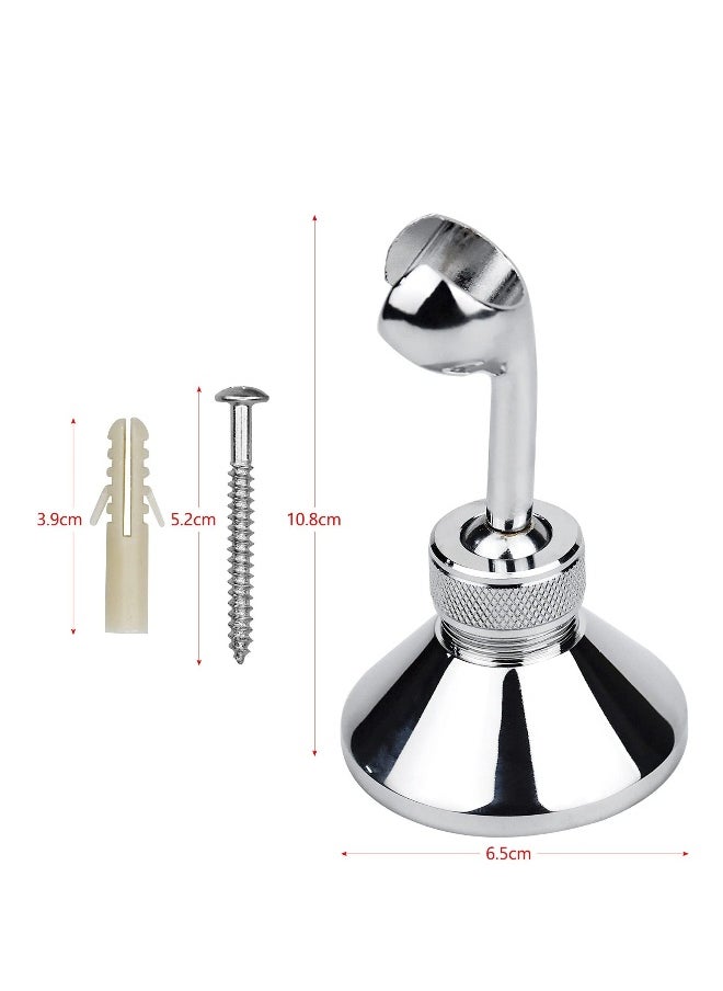 Shower Head Holder, Adjustable Removable Shower Wall Bracket Zinc Alloy Bathroom Shower Wand Wall Mounted Bracket with Screw for Standard Handheld Shower Hose