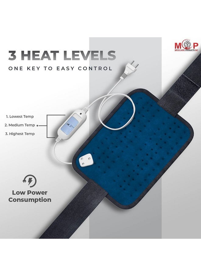 Velvet Electric Heating Pad For Back Pain Relief, Leg, Shoulder, Knee, Neck, Period Cramps, Heat Therapy Orthopaedic (With Auto Temperature Controller)