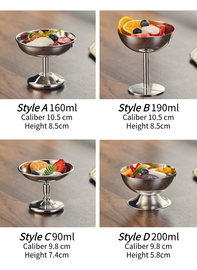 304 Luxury Creative High-Stem Ice Cream Cup, Afternoon Tea Pudding Dessert Cup, Cocktail Glass