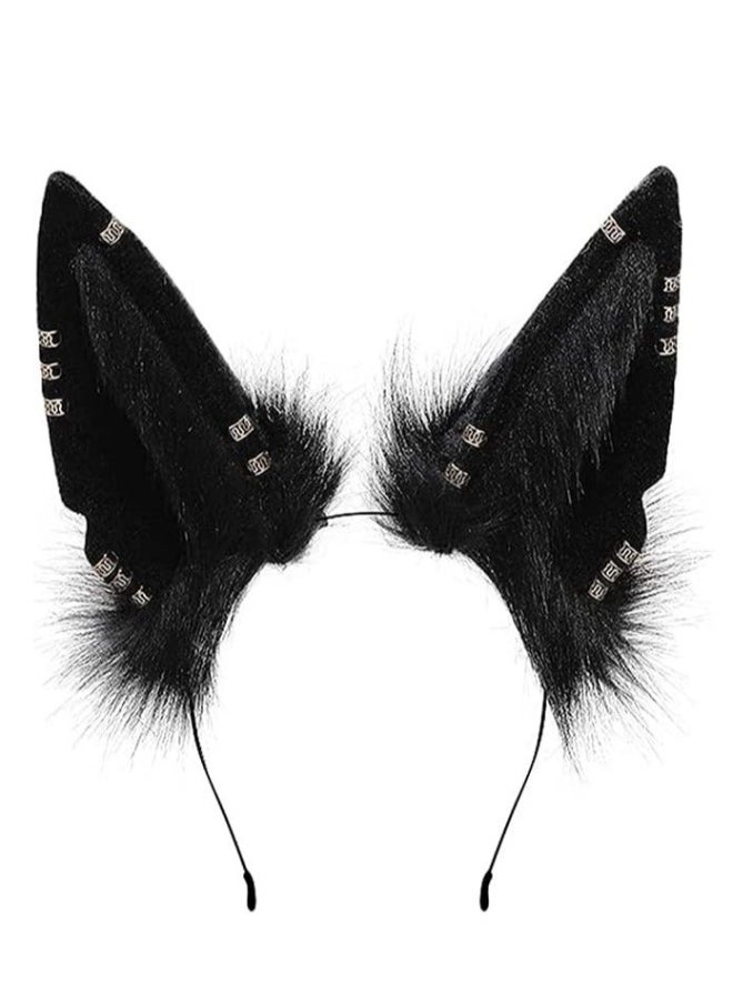 Cute Wolf Cat Dog Ears Headband Halloween Costume Party Headpiece Hair Accessories Hairband Headwear