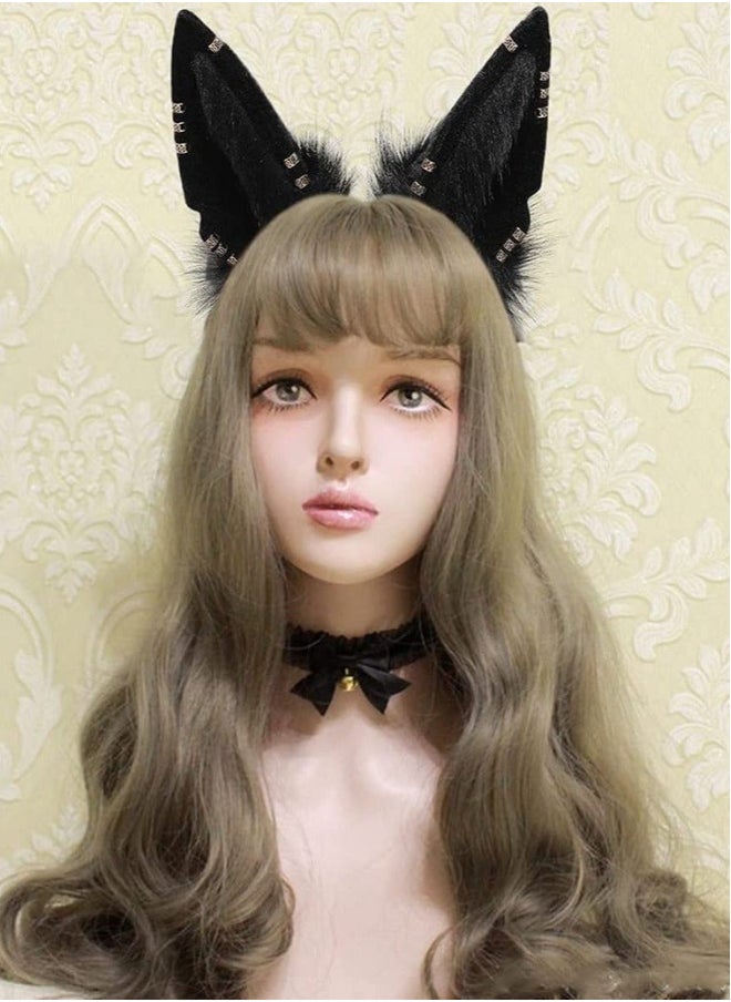 Cute Wolf Cat Dog Ears Headband Halloween Costume Party Headpiece Hair Accessories Hairband Headwear