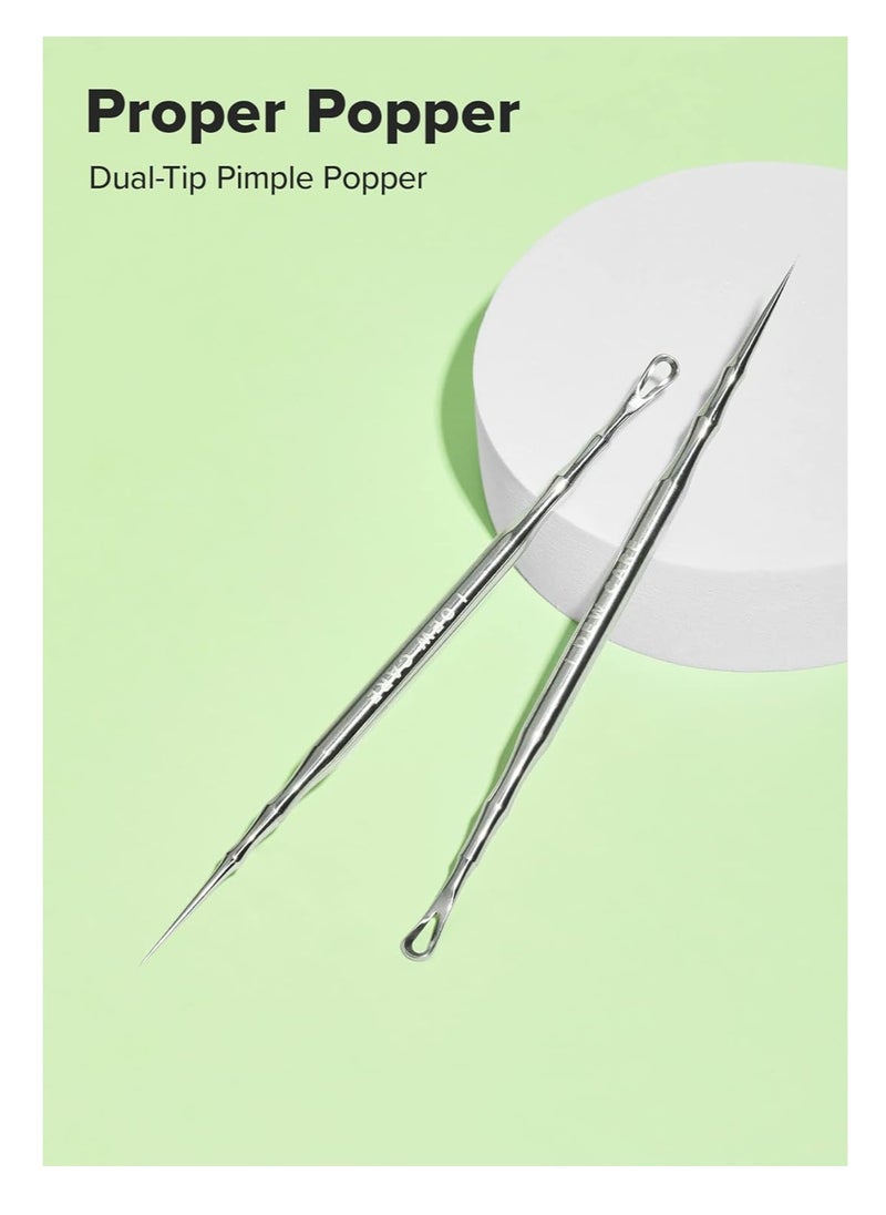 I Dew Care Dual-Tip Pimple Popper - Proper Popper | Blackhead Remover Tool, Pimple Popper, Comedone Extractor, 2-in-1 Stainless Steel Lancet, 1 EA