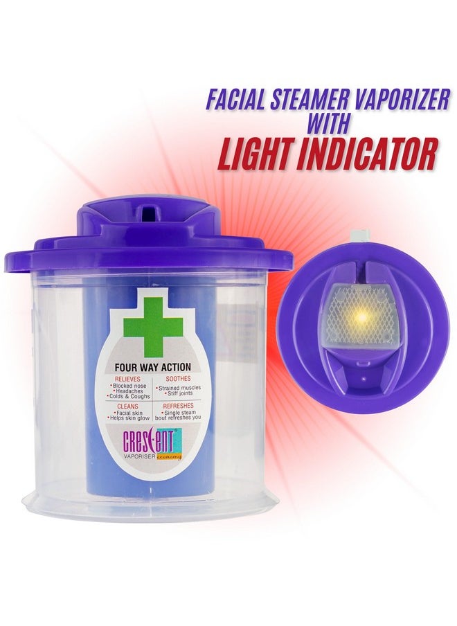 Steamer For Cold And Cough Vaporizer With Light Indicator| Facial Steamer| Steam Inhaler| Blue|Pack Of 1