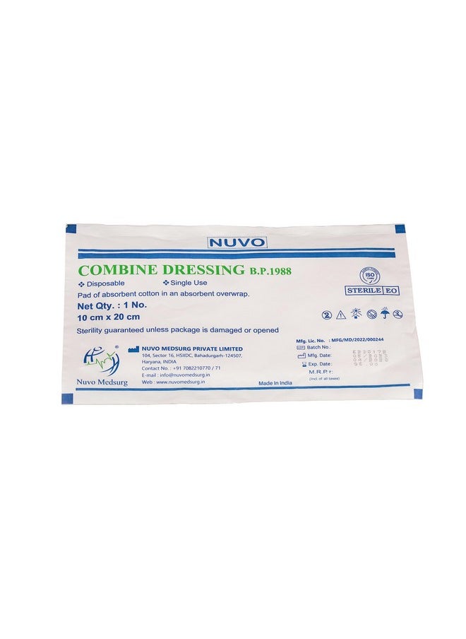 Sterile Combine Dressing Pad 20 Cm X 10 Cm - 20 Pcs